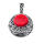 Red Turquoise 20MM Cabochon Alloy Gemstone Pendant
